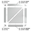 Afwerkrand en hoekstuk voor BoTrio kliktegels lichtgrijs
