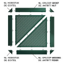 Afwerkrand en hoekstuk voor BoTrio kliktegels groen