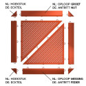 Afwerkrand en hoekstuk voor BoTrio kliktegels orange