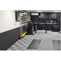 Garagevloer-kunststof-open ribben-structuur-rond Kleur: geel