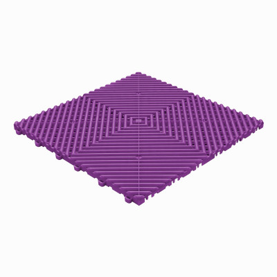 Garagevloer-kunststof-open ribben-structuur-rond Kleur: violet