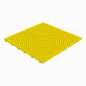 Garagevloer-kunststof-open ribben-structuur-rond Kleur: geel
