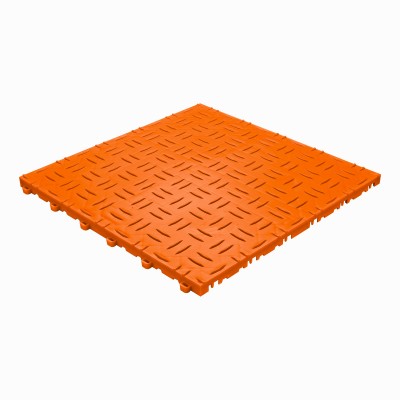 Garagevloer-kunststof-traanplaat-structuur-Kleur: oranje