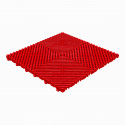 Garagevloer-kunststof-open ribben-structuur-vlak Kleur: rood