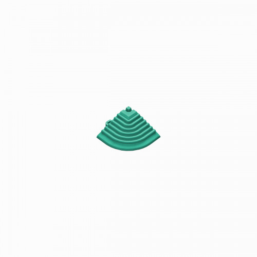 Afwerkrand-hoekstuk turquoise